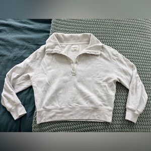 Abercrombie & Fitch Frey Collared Button Sweatshirt